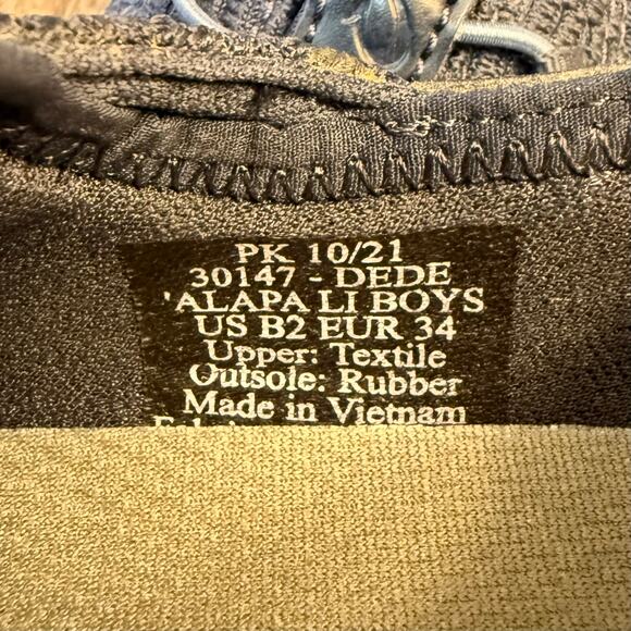 OluKai Alapa Li Boat Beach Shoes No Tie Casual Slip On Blue Kids Size 2 EU 34 - Picture 10 of 11